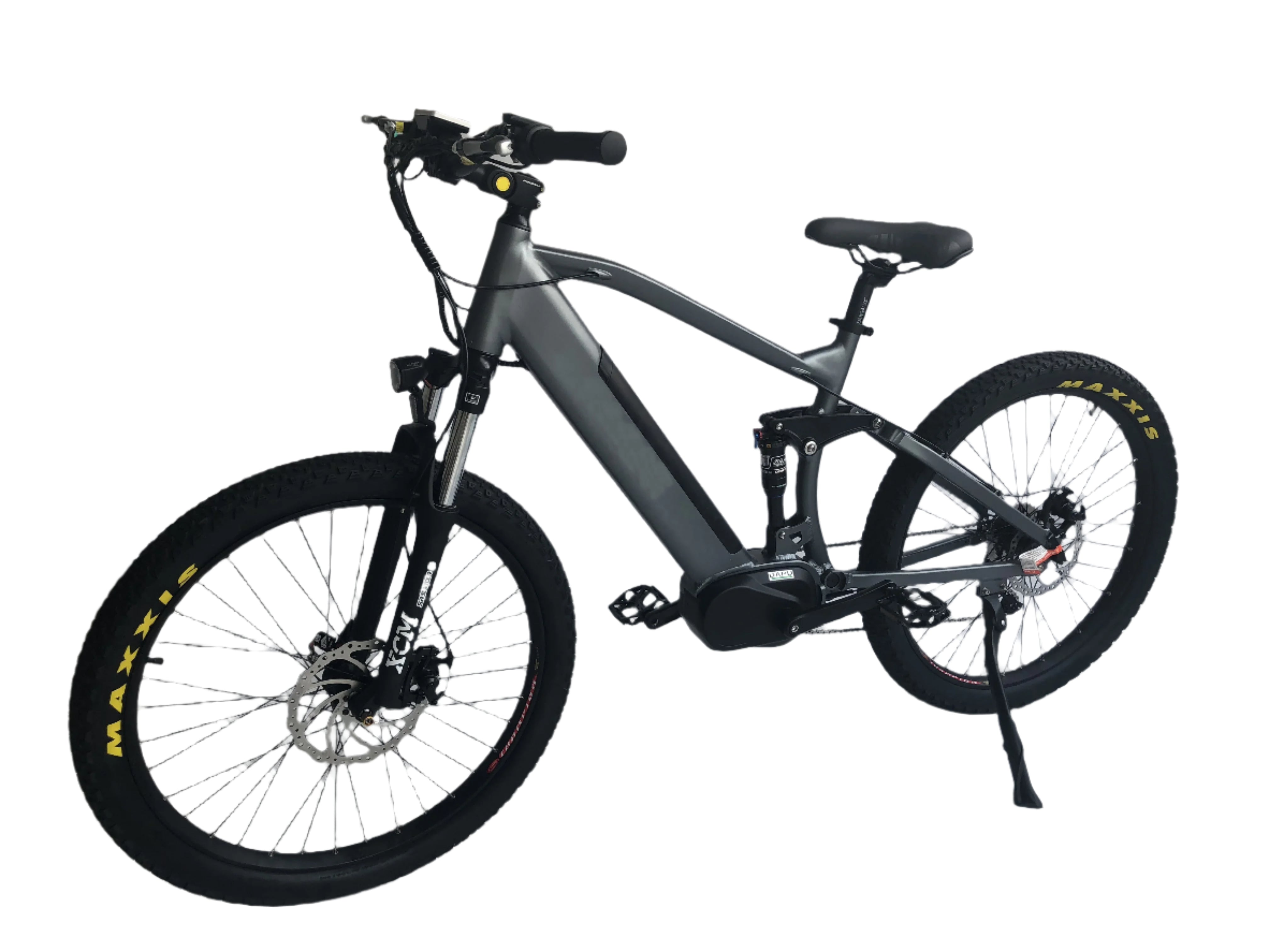 Adjustable handlebars and DAPU display on torque-sensor electric bike with hydraulic brake options