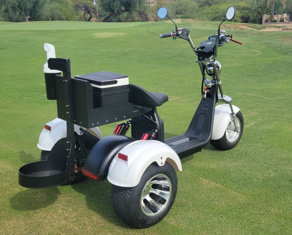 Bluetooth speaker, GPS, and phone holder mounts for tech-savvy golfers