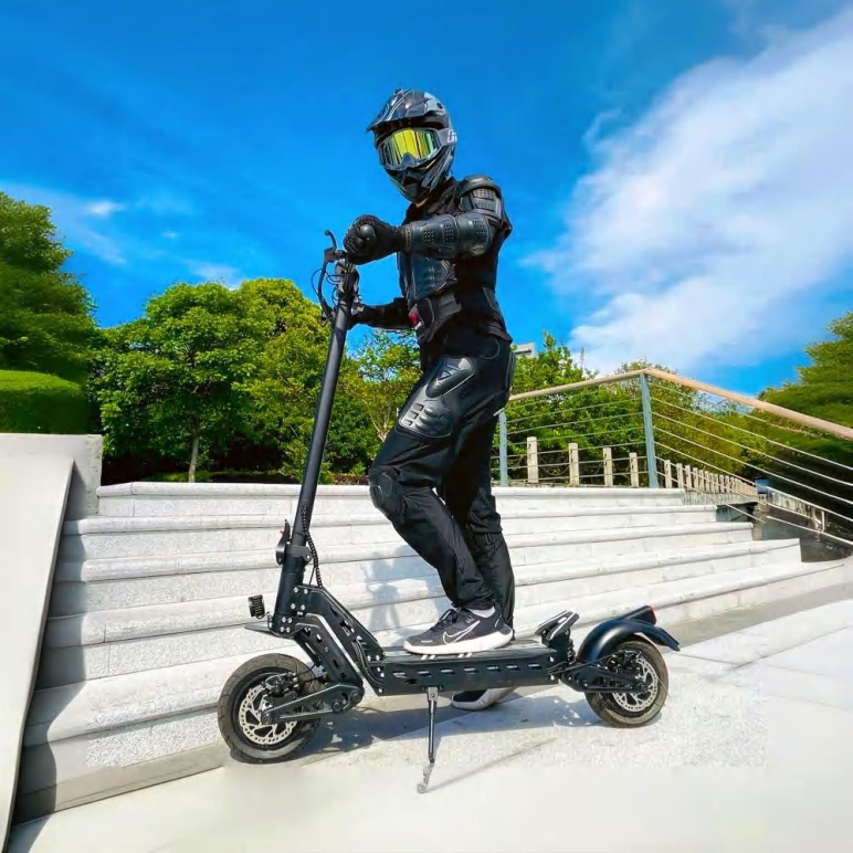DriveTron DT10's reinforced aluminum alloy frame supporting 200kg load