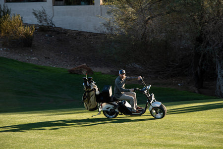Electric golf scooter climbing 40° inclines effortlessly with 2000W motor power