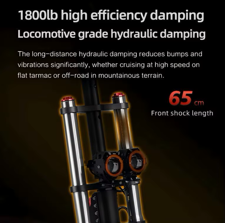 Reinforced rear suspension supporting up to 200kg load capacity