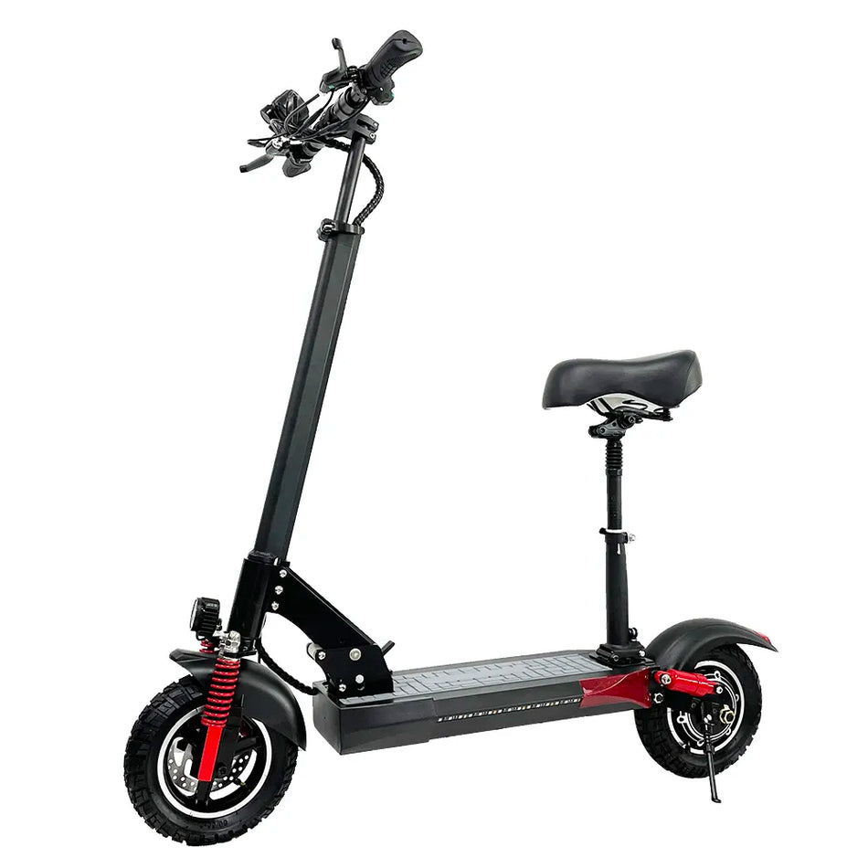Viper Volt E-Scooter front angle showing 1000W motor, LED headlight, and sleek aluminum frame for high-speed urban commuting
