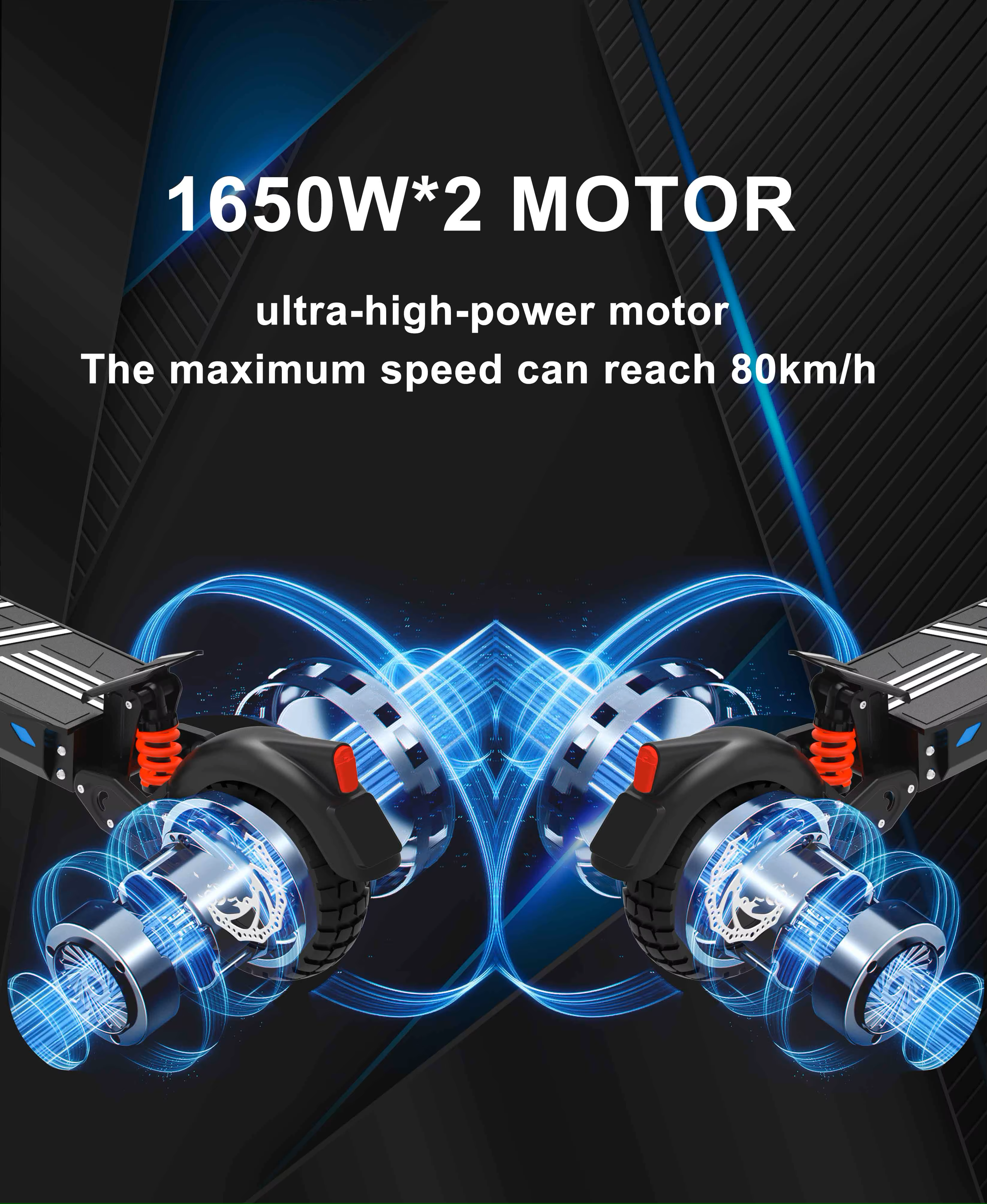 DT10's combined 3300W dual motors and aluminum alloy frame
