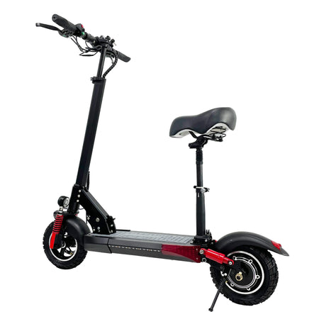 48V 16Ah removable battery on electric scooter with optional 23Ah upgrade for 90km long-range rides