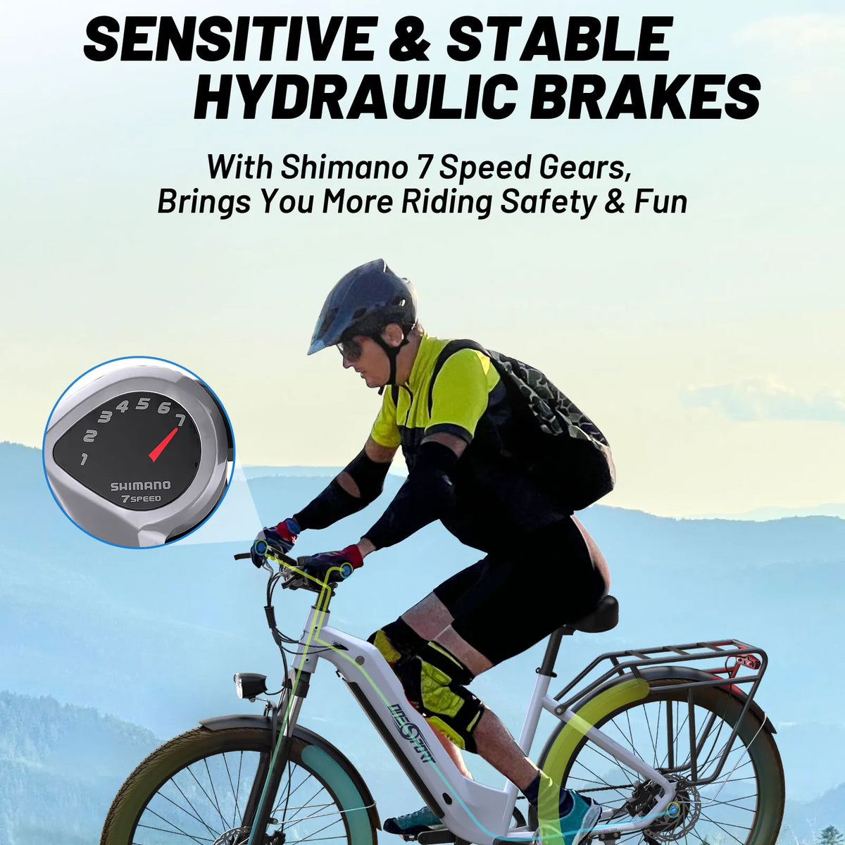 7 speed with hydraulic brakes