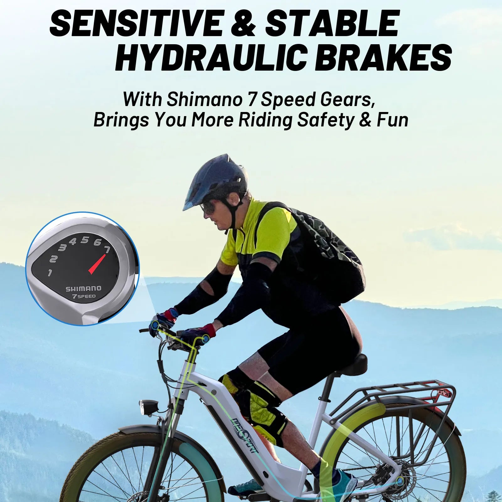 7 speed with hydraulic brakes