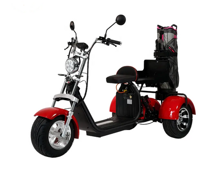 Harley-inspired electric golf bike with 2000W motor and fat tires for rugged terrain