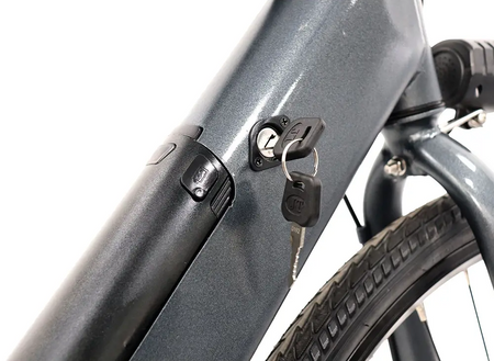 removeable battery integrated into the frame