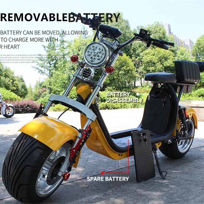 Removable 60V 20Ah lithium battery for 45-50km range per charge on electric golf scooter