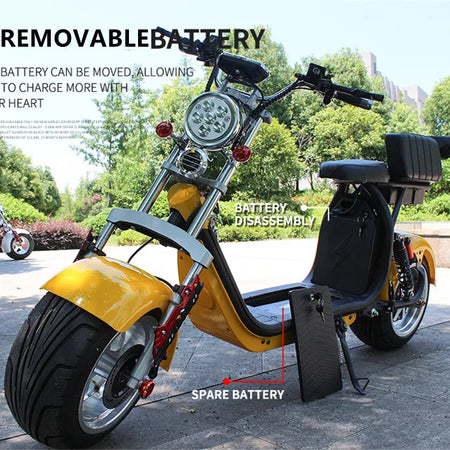 Removable 60V 20Ah lithium battery for 45-50km range per charge on electric golf scooter