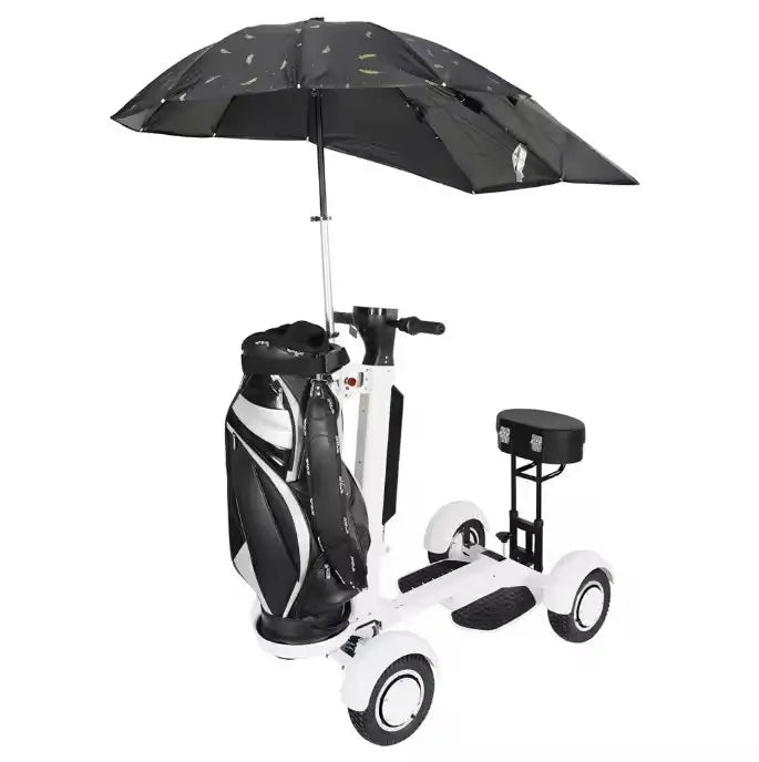 Dual 2000W motor electric golf scooter climbing 20° slope with 10-inch all-terrain tires