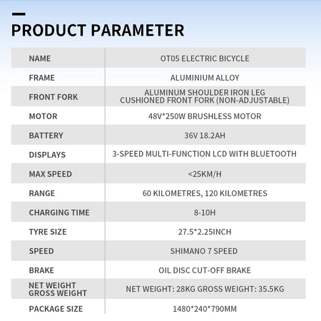 product specifications