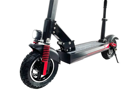Lightweight 24kg electric scooter side view with foldable handlebars and compact aluminum alloy body for easy storage
