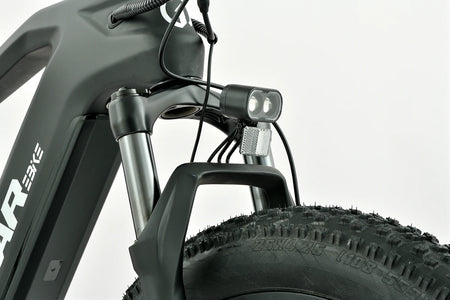 Hydraulic Front Fork Suspension on Durable Electric Mountain Bike for Smooth Trail Riding