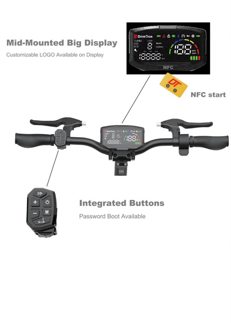 DT10's sleek black unisex design with ergonomic handlebars